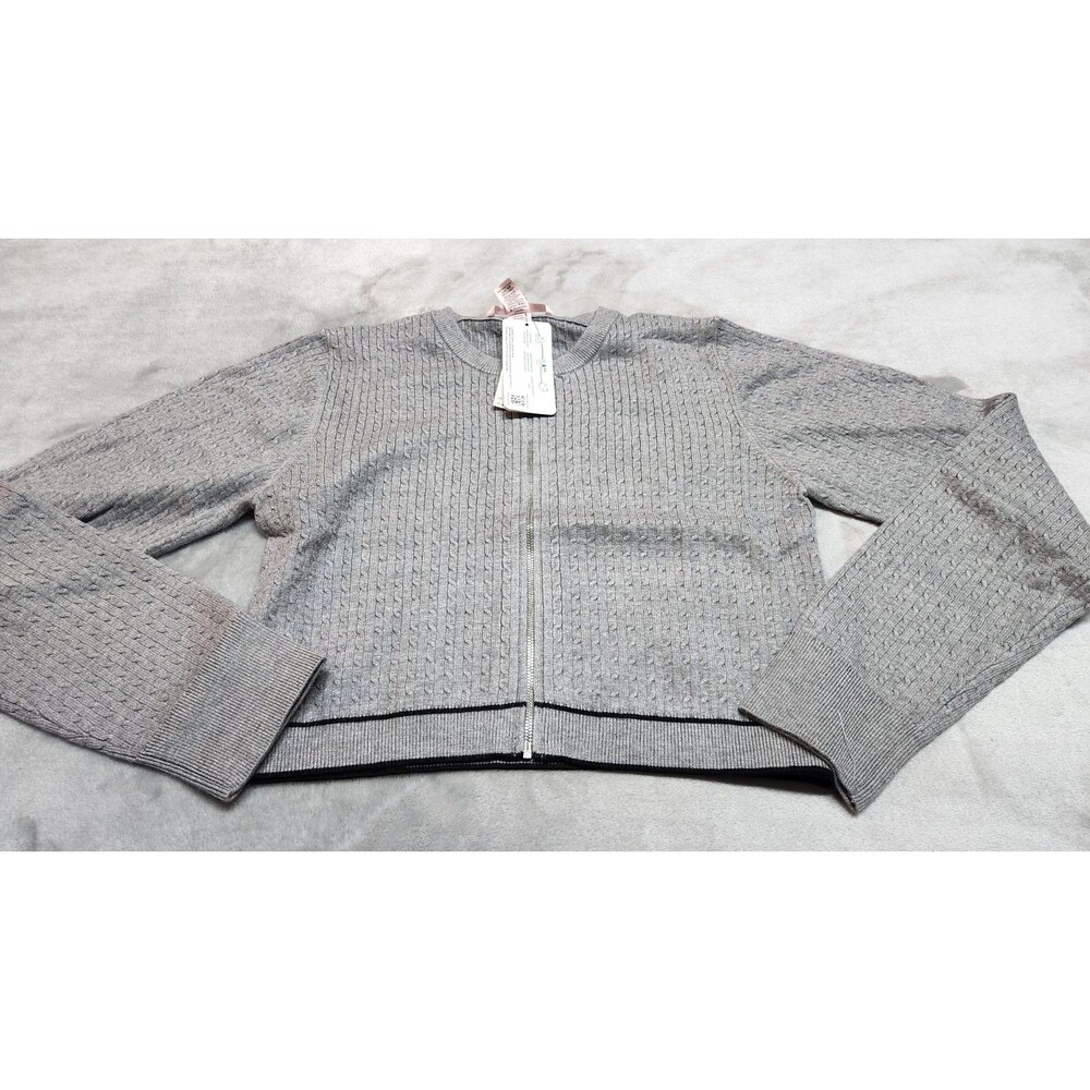 Victoria's Secret Womens XL Heather Gray‎ Luxe Cable Knit Cardigan NWT